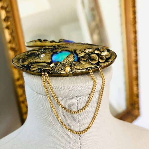 Vintage art nouveau repousse bird brooch pair 🐦🐦 - Picture 2 of 11